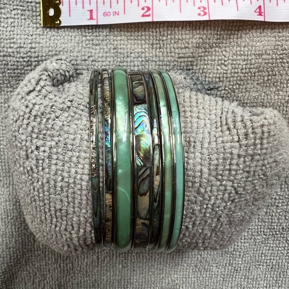 Iridescent Bracelet Stack, Very Pretty! - Picture 2 of 4